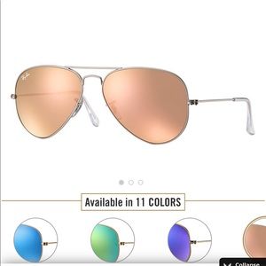 Ray Ban aviators with pink lenses